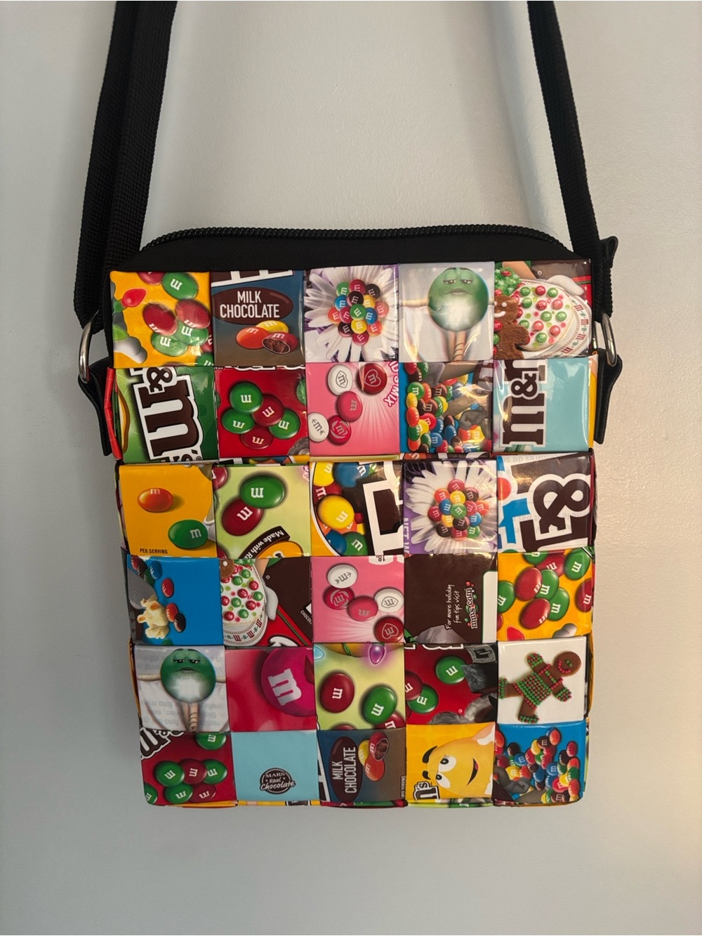 M&M'S Patchwork Candy Print Crossbody - Yellow, Red, Green, Blue, Pink